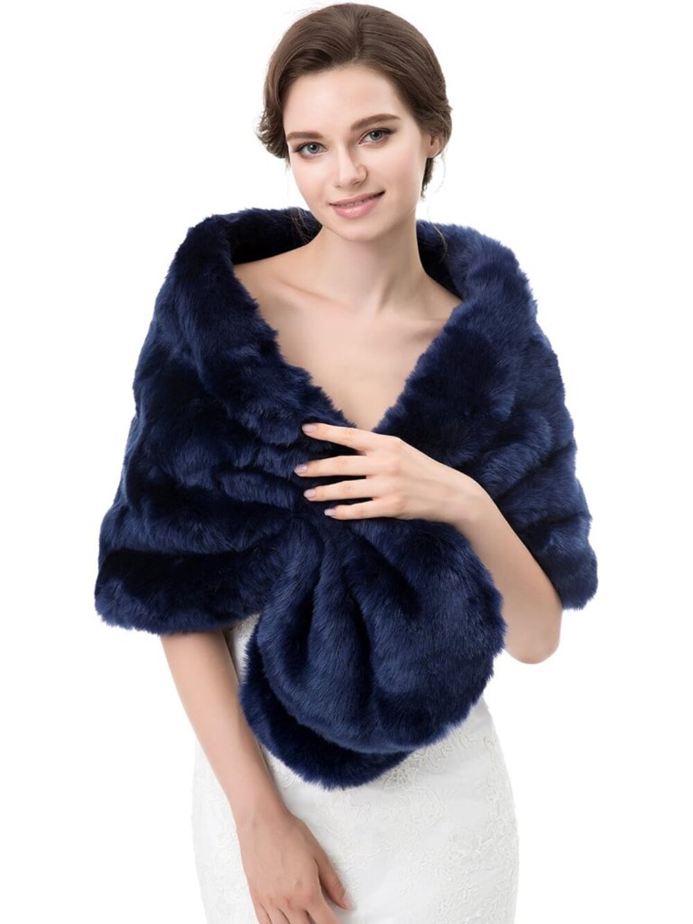 Women's Winter Warm Faux Fur Shawl Coat Jacket Parka Outerwear Tops